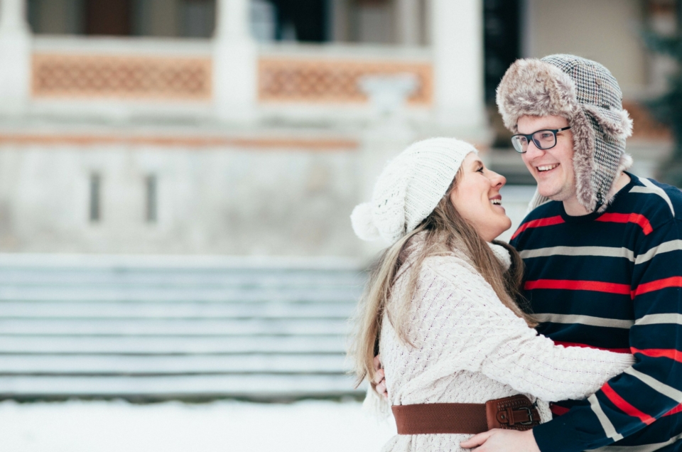 Babybauch-Shooting im Winter, frisch und fröhlich!